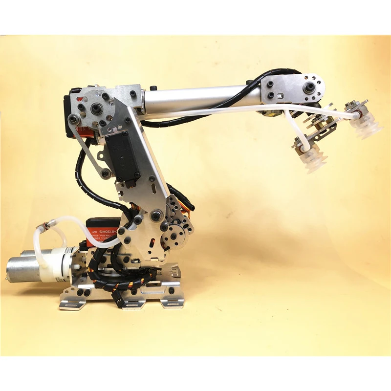 Brand New Robotic Arm Metal Aluminum Alloy Industrial Robot Model Six-axis Robot Dual Servo Drive Air Pump Robotic Arm SNAM6800