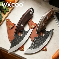 WXCOO Forged Knife Multifunctional Kitchen Knife Stainless Steel Boning Meat Cleaver with Bottle Opener Pocket with Knife Cover