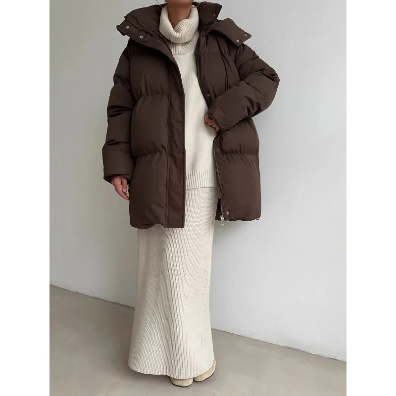 

Зимняя стеганая хлопковая одежда с капюшоном, винтажные потертые парки на молнии, новая модная хлопковая одежда в европейском и американском стиле