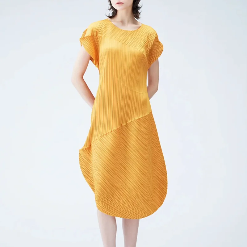 

Miyake Irregular Design Sensation Women's Summer Dress Women's 2024 New Fashion Unique Folded Dress