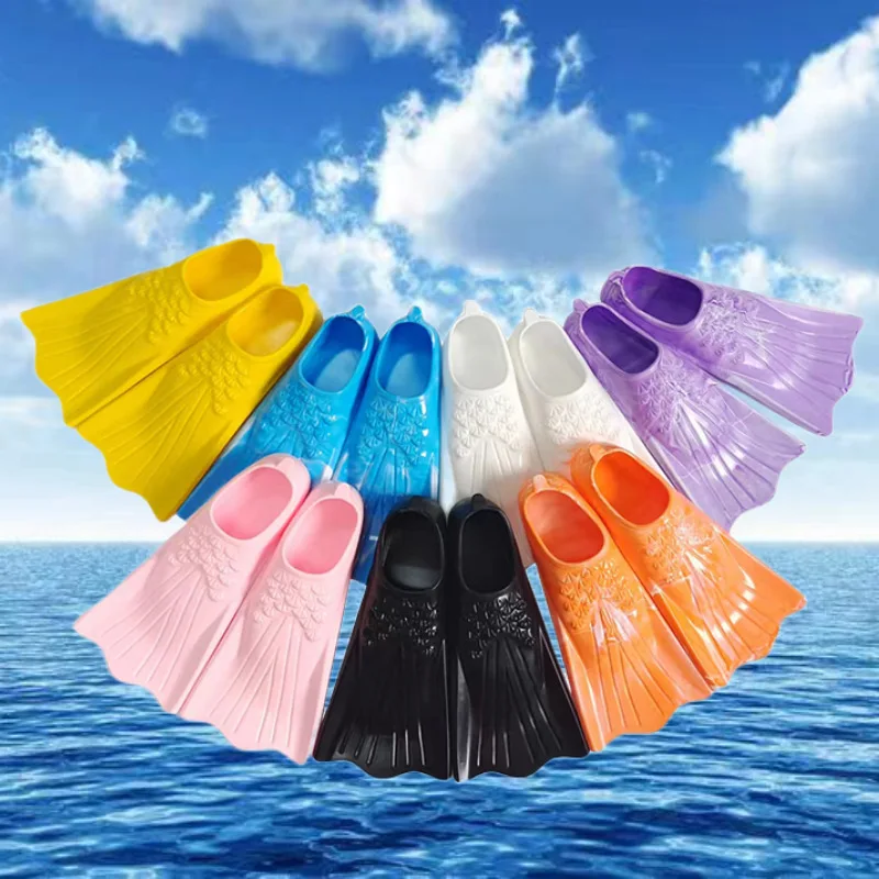 

Diving Swimming Mermaid Double Fin Flippers Men And Women Freestyle Silicone Flippers Adult Children Diving Help Swim Equipment