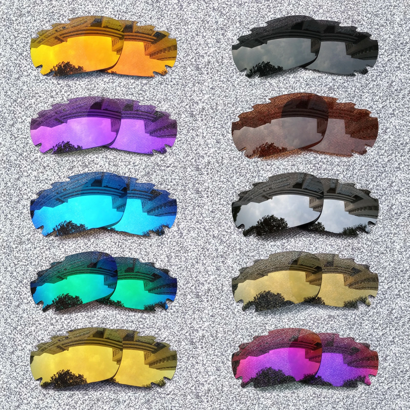 

HDTAC Polarized Replacement Lenses For-Oakley Racing Jacket Jawbone Vented Sunglasses Multicolor Options