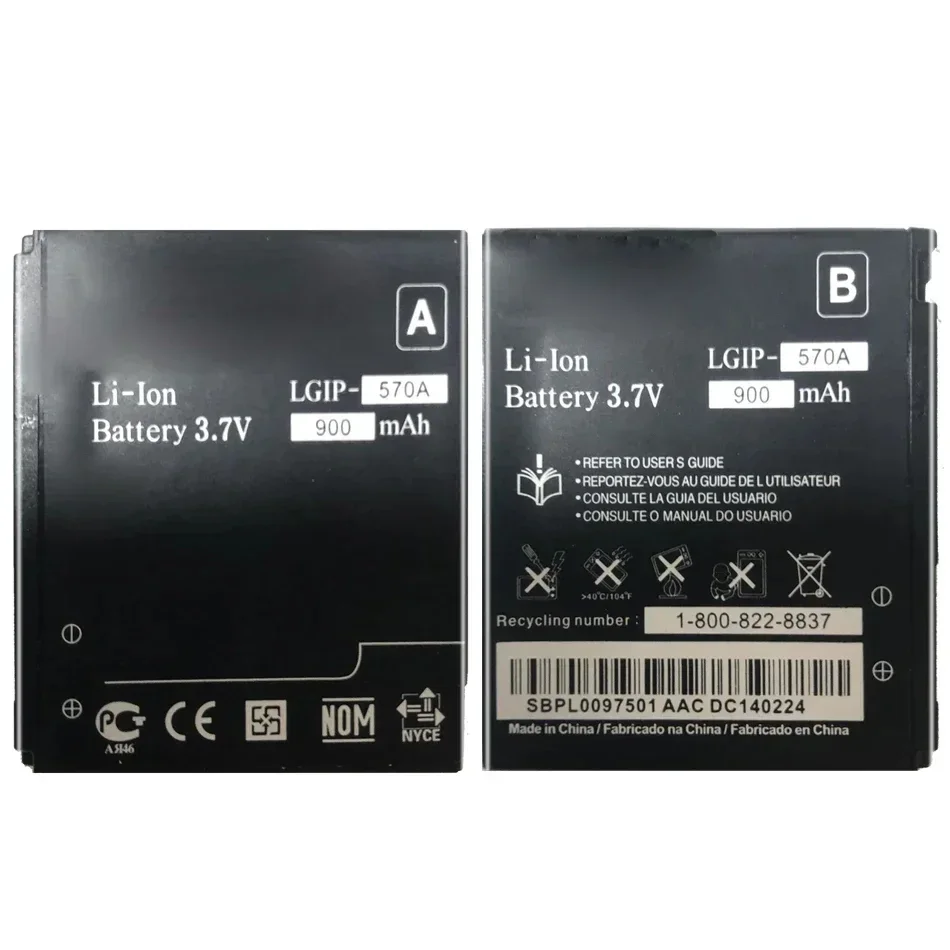 LGIP-570A Battery for LG KC550 KC780 KF700 KP500 KX500 KC560 KV500