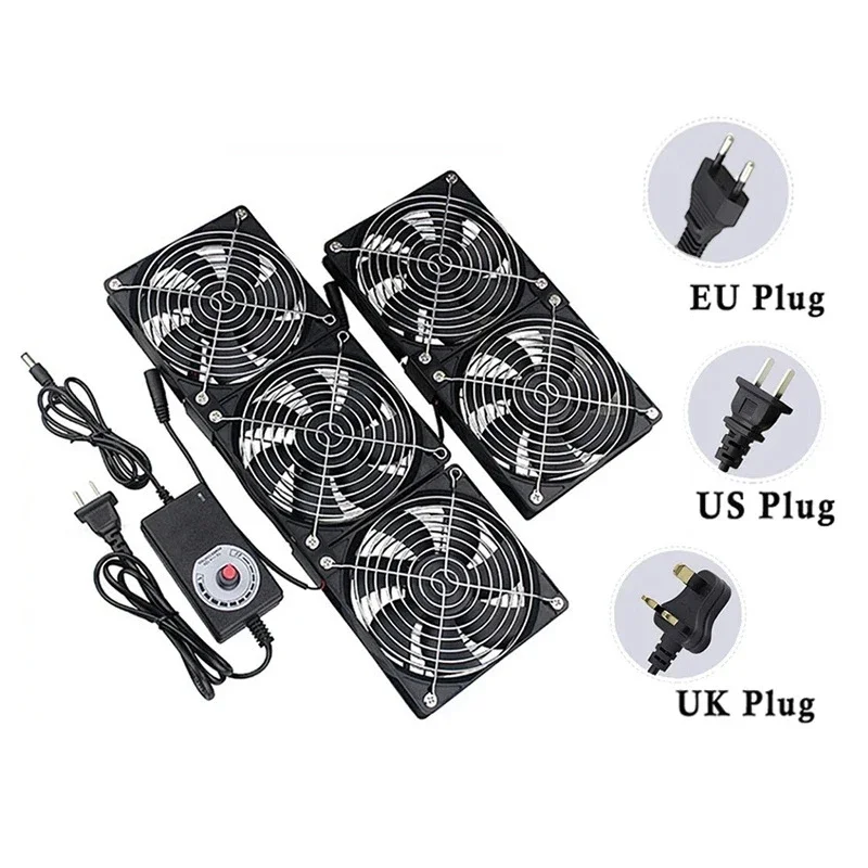Multifunctional Exhaust Cooling Fan with Switch Cable for PC CPU Server Chassis Router Ventilation Fast Cooling System