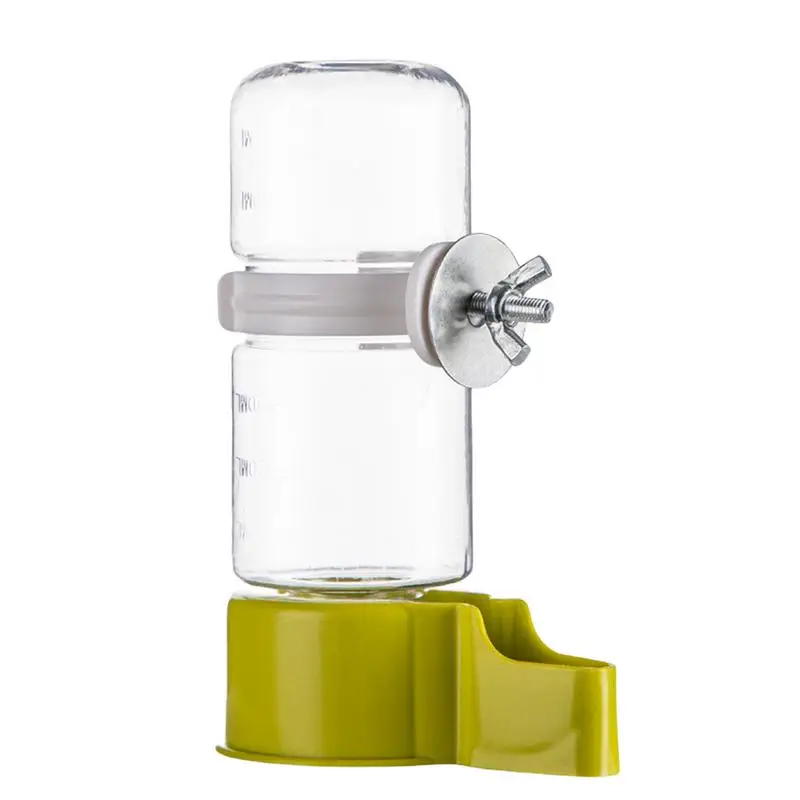 Parrot 140ml Water Dispenser Large Capacity Automatic Green Water Feeder For Home Small Medium Birds, Suspended Bird Feeders