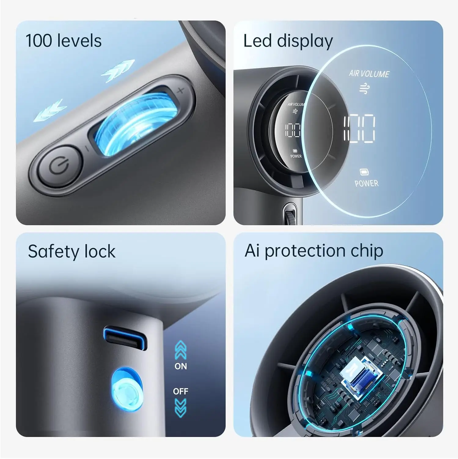 JISULIFE ترقية جديدة مروحة محمولة Pro1S 2025,100 مستوى، شاشة LED، قابلة لإعادة الشحن 5000 مللي أمبير في الساعة، أساسيات السفر، مروحة محمولة شخصية