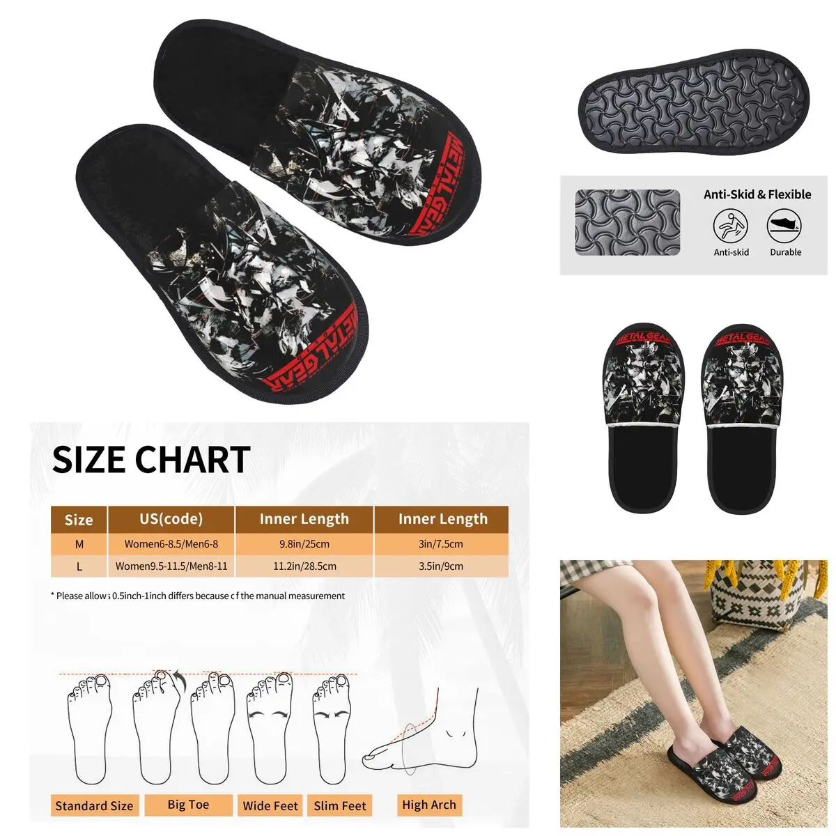 MGS1 Solid Snake Game Men Women Furry slippers,Cosy Color printing special Home slippers,Neutral slippers pantoufle homme