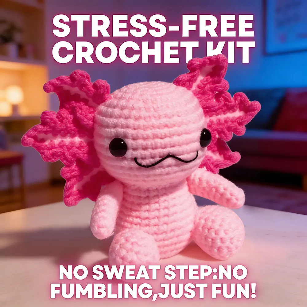 Kit de Crochet de Salamandra para Principiantes - Kit de Amigurumi - Set de Crochet para Adultos Principiantes con Diseños de Animales