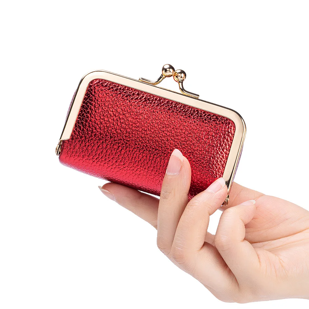

Genuine Leather Lipstick Holder Case, Kiss-Lock Mini Organizer with Jewelry Strap, Storage Pouch for Lipsticks & Small Cosmetics