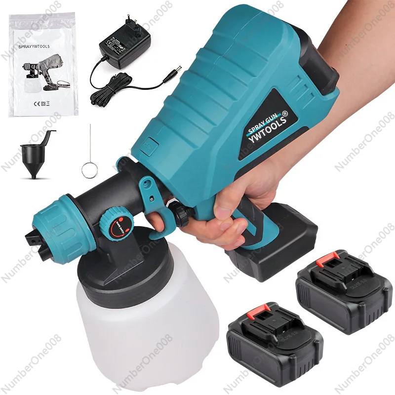 

Portable Integrated 18V Electric Plastic Paint Gun Can Spray Latex Paint Wireless Lithium Battery Spray Gun