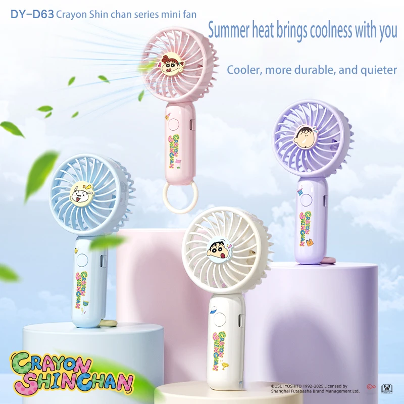 

Crayon Shin-chan USB Mini Fan Super strong wind power Portable Handheld Fan Rechargeable Cartoon Portable Small Electric Fan