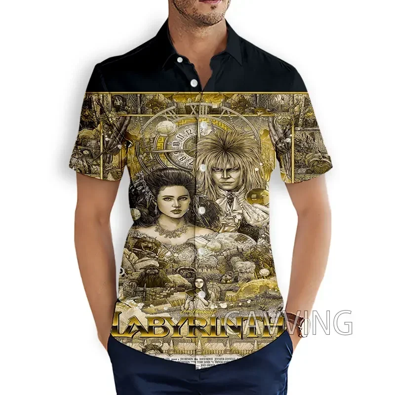 CAVVING 3D Printed  Labyrinth  Fashion Casual Shirts Men's  Short Sleeves Loose Breathable Hawaii  Shirts   T02