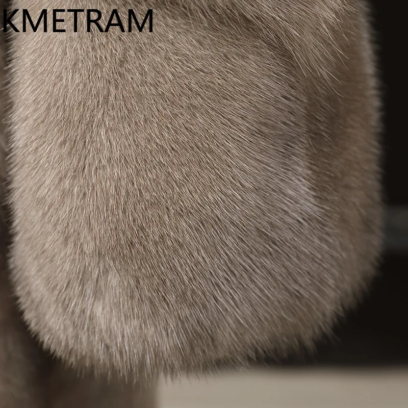 เสื้อโค้ทขนมิงค์แท้ 100% สำหรับผู้หญิง คอตั้ง สีเทา เสื้อโค้ทขนยาวแท้ ฤดูหนาว 2025 ใหม่ เสื้อผ้าผู้หญิงสำหรับใส่ด้านนอก шуба женская
