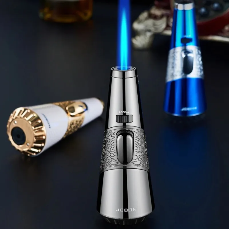 JOBON New Retro Light Luxury Windproof High Temperature Direct-flush Inflatable Lighter Household Cigar Lighters Men's Gifts