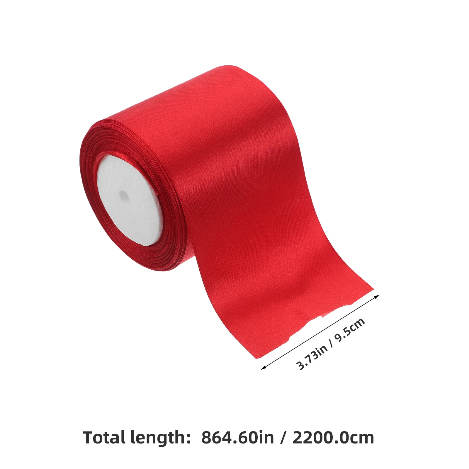 1 Roll Red Polyester Ribbon Smooth Single-Sided Finish for Wedding Party Decoration Present Wrapping Floral Arrangement Craft