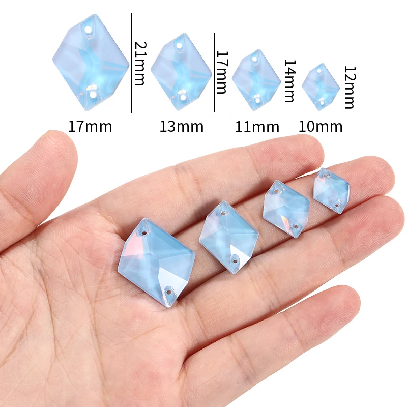 10pcs K9 Sew on Rhinestones Cosmic  Shap Flatback Crystal Stone Glass Beads For Clothing DIY Wedding Dress Mocha Decoration