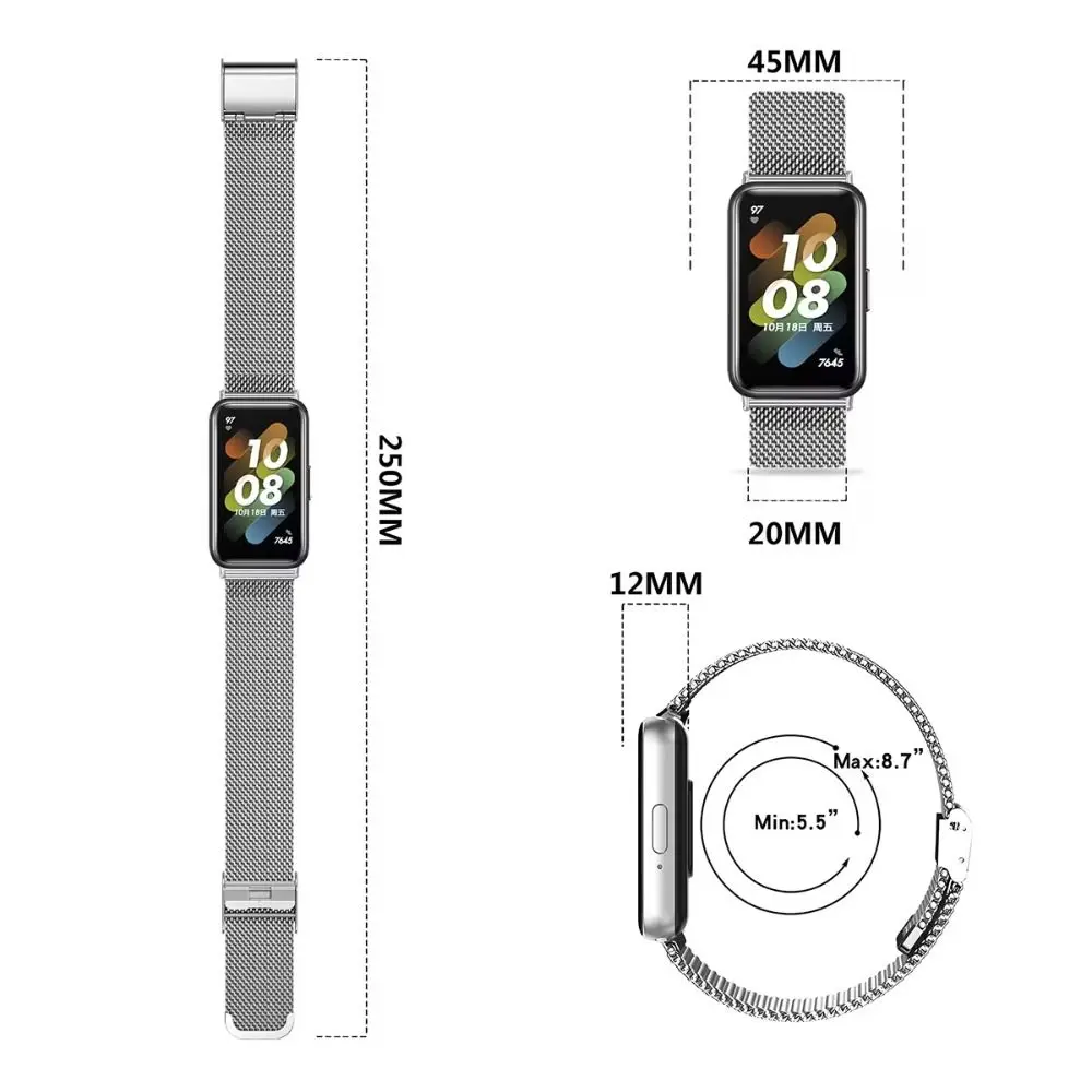 New Metal Stainless Steel Strap Wrist Replacement Bracelet Smart Watch Accessories Watchband for Samsung Galaxy Fit3