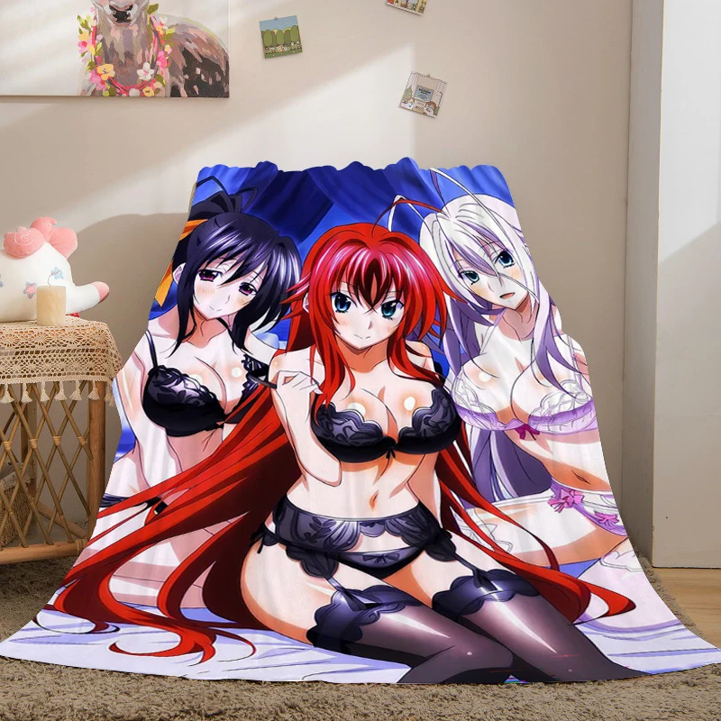 

Anime Blanket Sofa Winter High School dxd Warm Bed Fleece Custom Nap Fluffy Soft Blankets Microfiber Bedding King Size Home