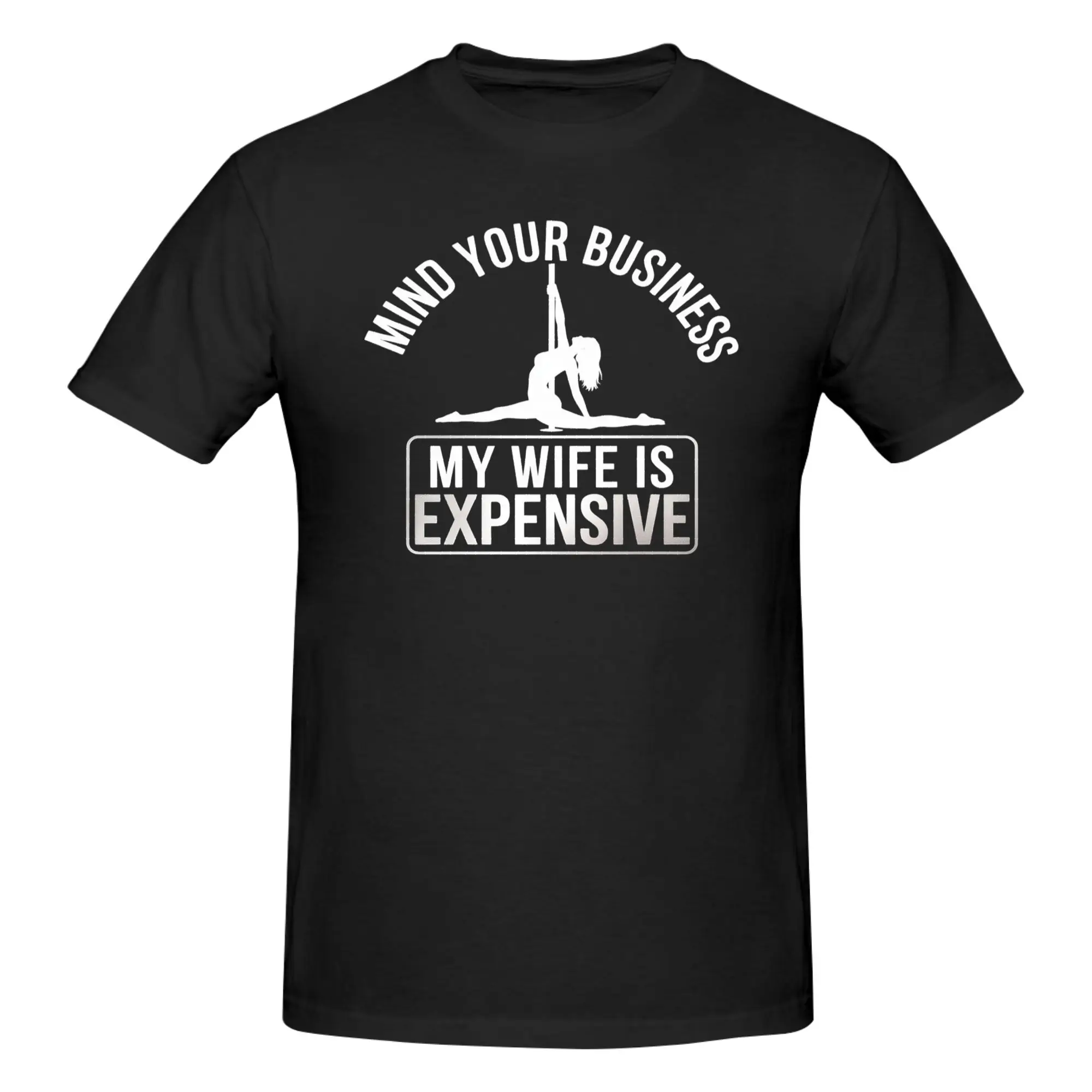 1 Piece Funny Husband Graphic 100% Cotton T-Shirt mind your business Tees Tops For Men