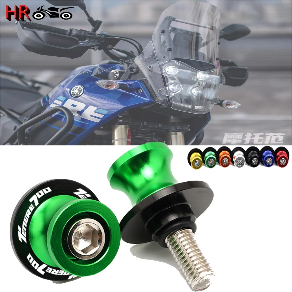 For Yamaha Tenere 700 Tenere700 T7 Rally World Raid 2022 2023 Swingarm Spools Sliders Stand Screws CNC Motorcycle Accessories M6