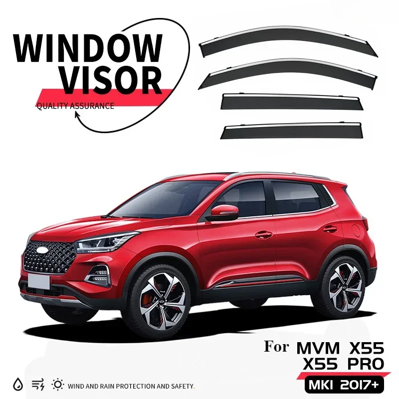 

Weathershileds FOR MVM X55/X55 Pro 2017-2024 Weathershields Wind Rain Guard Accessories Rain Eyebrow Visor Vent Shades Awnings