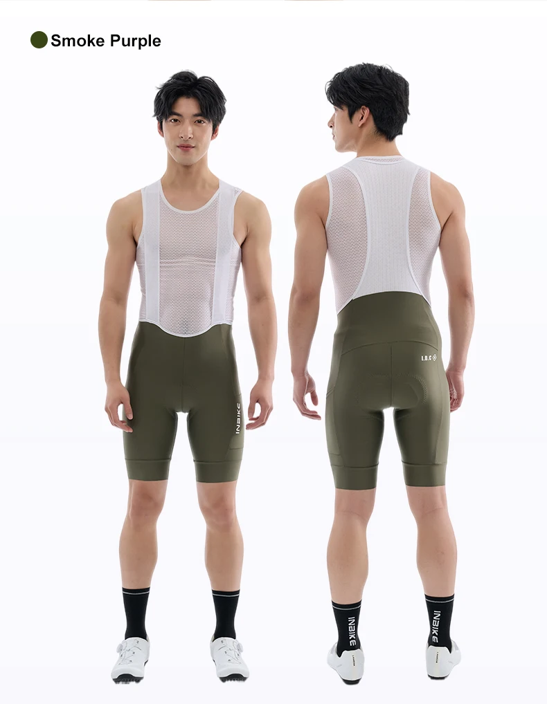INBIKE Herren-Radtrikot-Shorts mit Polsterung, Sommer-Stoßdämpfende Atmungsaktive Schnelltrocknende Radsport-Trägerhose, MTB-Fahrradhose – Detail 12