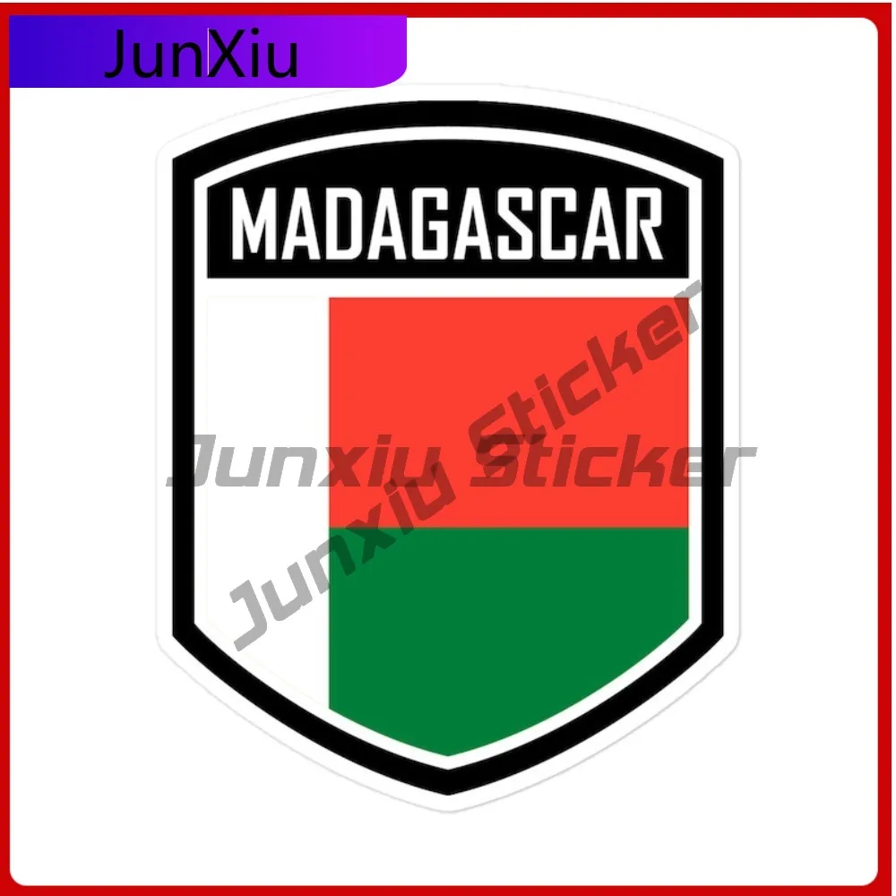 

Madagascar Flag Emblem Modern Trendy High Quality Stickers Waterproof Vinyl Decal for Scooter or E Bike Frame
