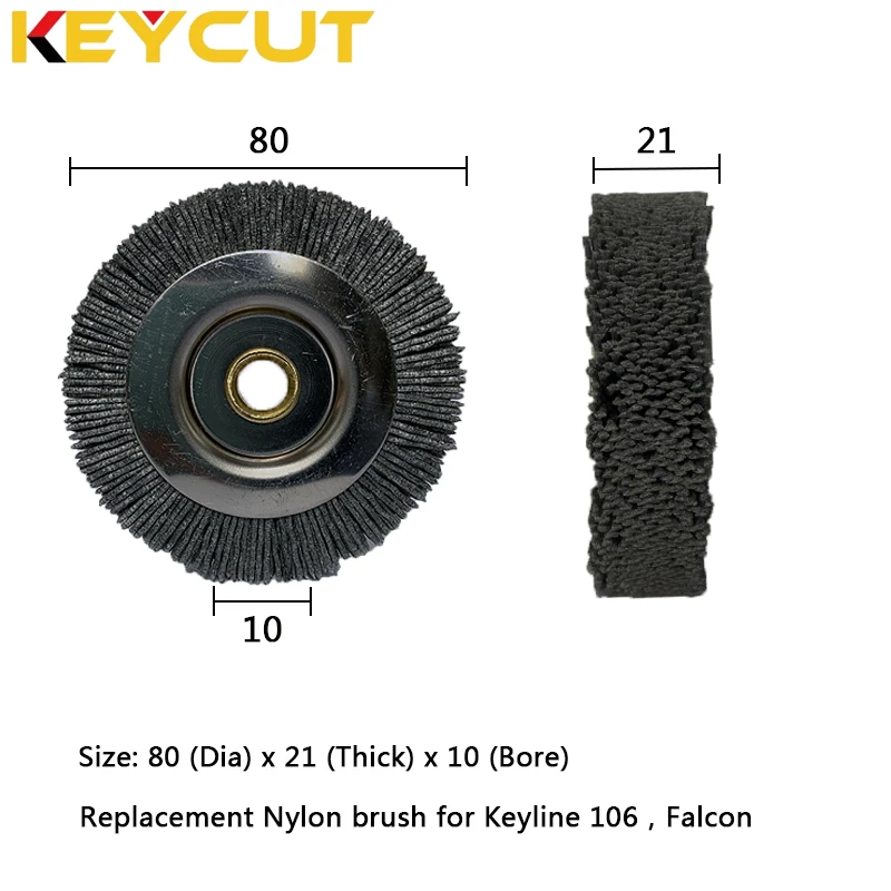 

Nylon Brush 80×21×10 Compatible with Keyline 106 & Falcon Key Machine