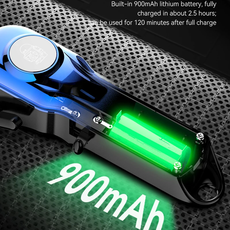 Kemei KM-234 Mini Men Electric Hair Clipper ในครัวเรือนไร้สายดิจิตอลจอแสดงผล Push Clipper ตัดผม Beard Trimmer แกะสลักเครื่อง