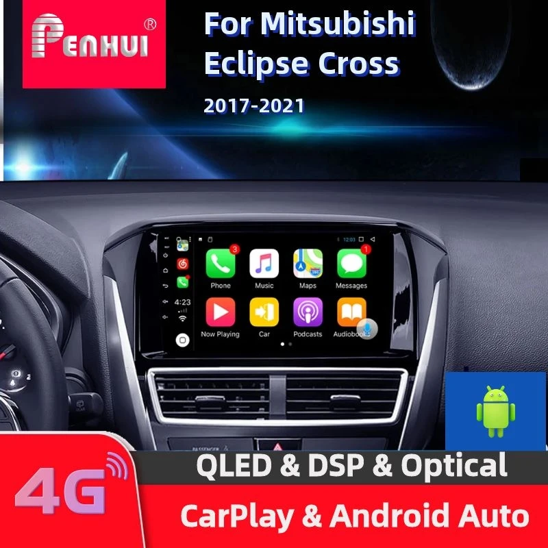 Car DVD For Mitsubishi Eclipse Cross 2017-2021 Car Radio Multimedia Video Player Navigation GPS Android 10.0 Penhui & Redpower