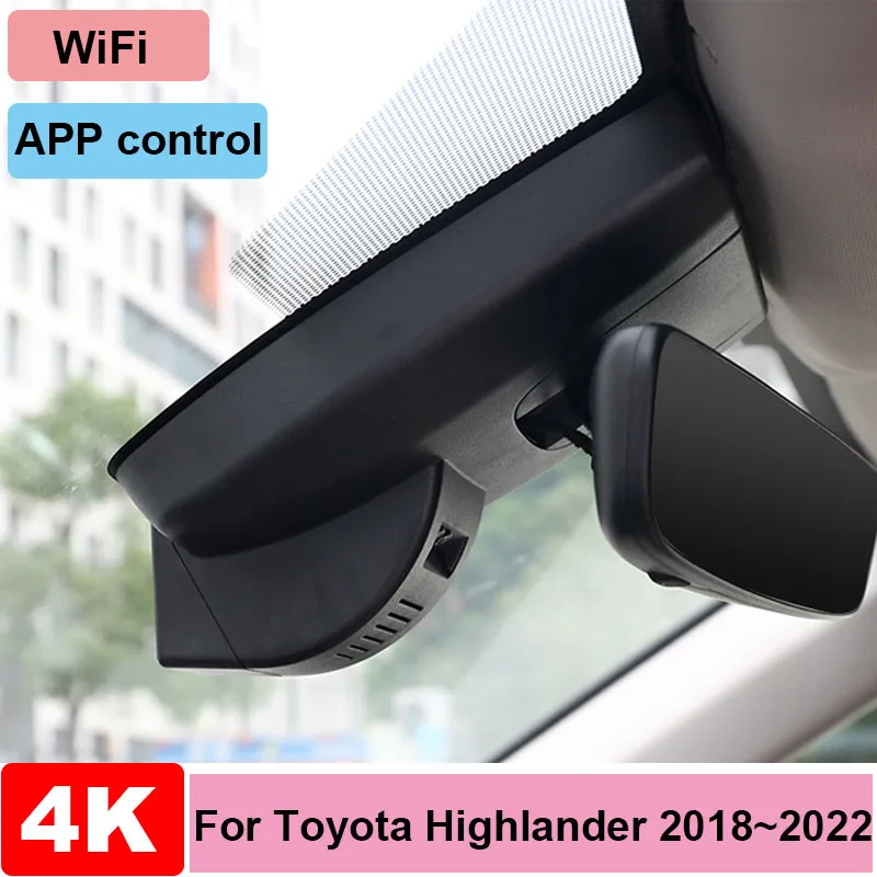 

4K UHD Wi-Fi видеорегистратор с ночным видением для Toyota Highlander XU50 XU70, для Toyota Highlander XLE LE 2017 2018 2019 2020 2021 2022 2023