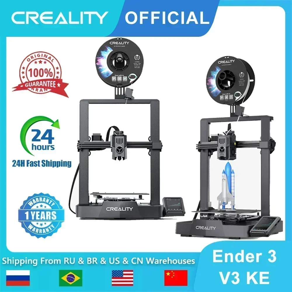 Creality Ender 3 V3 KE 3D Printer With 500MM/S Max Fast Printing Hands-free auto leveling Sprite Extruder X-axis Linear Rail