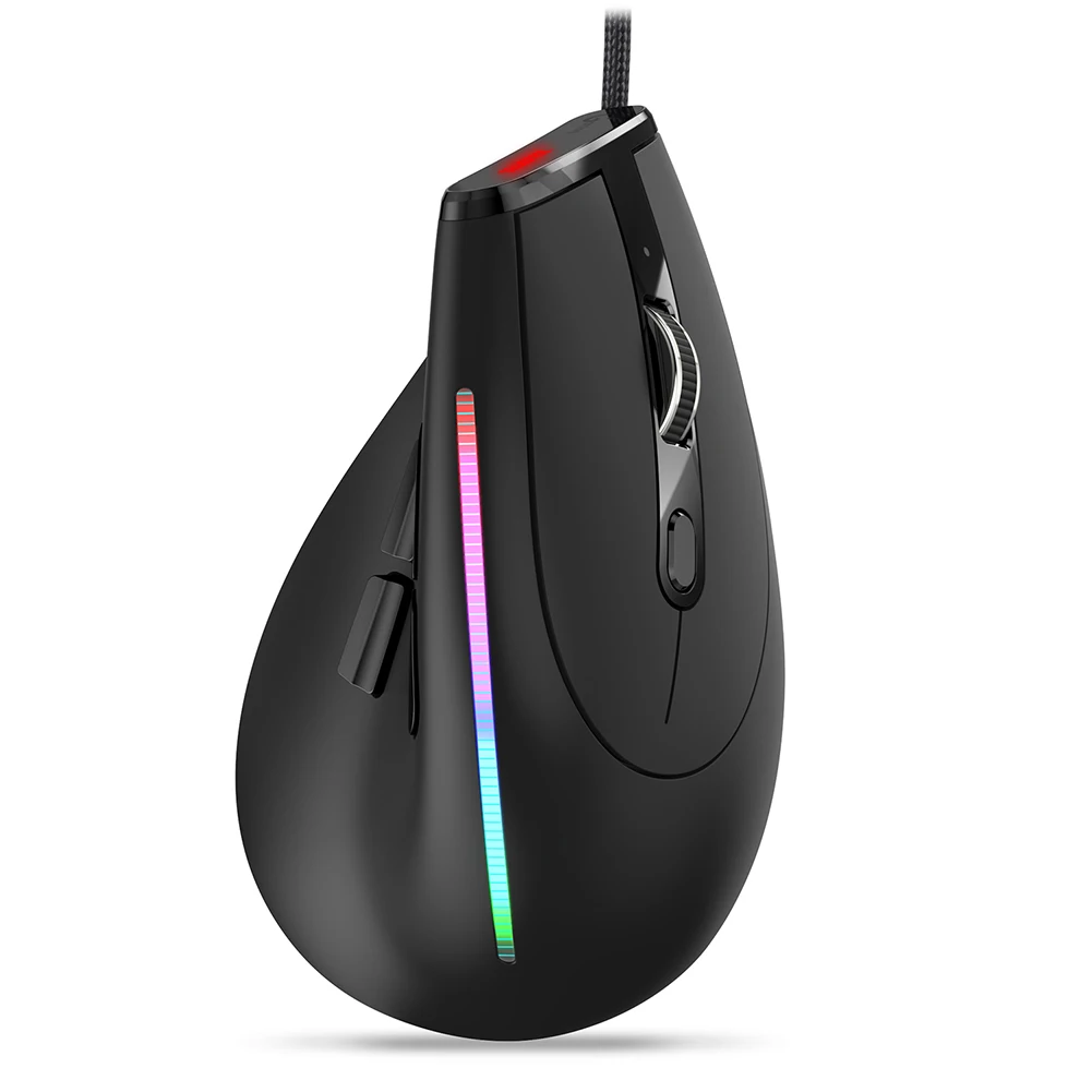 ZELOTES T-50 Wired RGB Gaming Mouse Ergonomic Vertical Gaming Mouse 9 Buttons 12800 DPI Adjustable for PC Computer Accessories