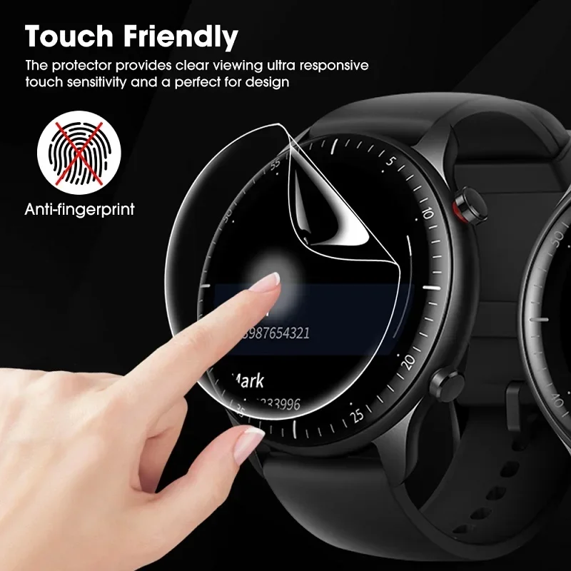 Protective Film on Amazfit GTR 4 3 Pro 2 2e Screen Protector for Amazfit GTR 4 3 Pro 2 2e (Not Glass) Hydrogel Film Foil