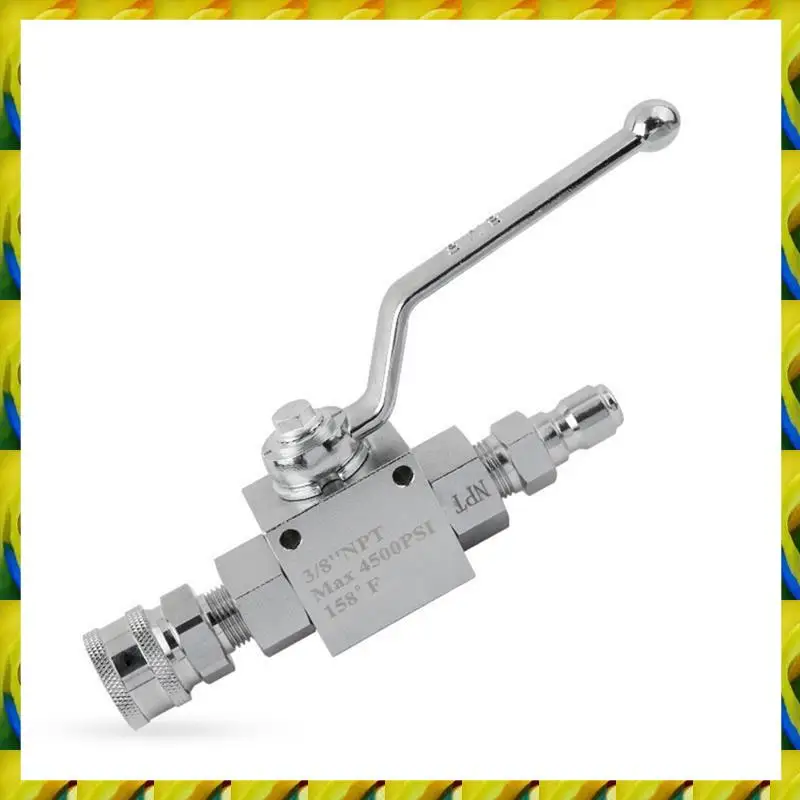WFF 4500PSI Ball Valve Kit Switch With 3/8Inch Quick Plug Connector High Pressure Washer Ball Valve Kit