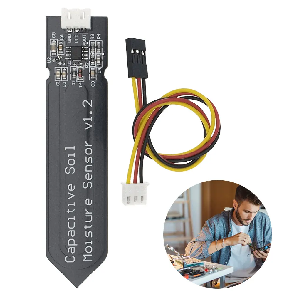 容量性土壌水分センサーモジュール ワイド電圧 3.3V 容量性土壌水分センサーボード Arduino用重力付き