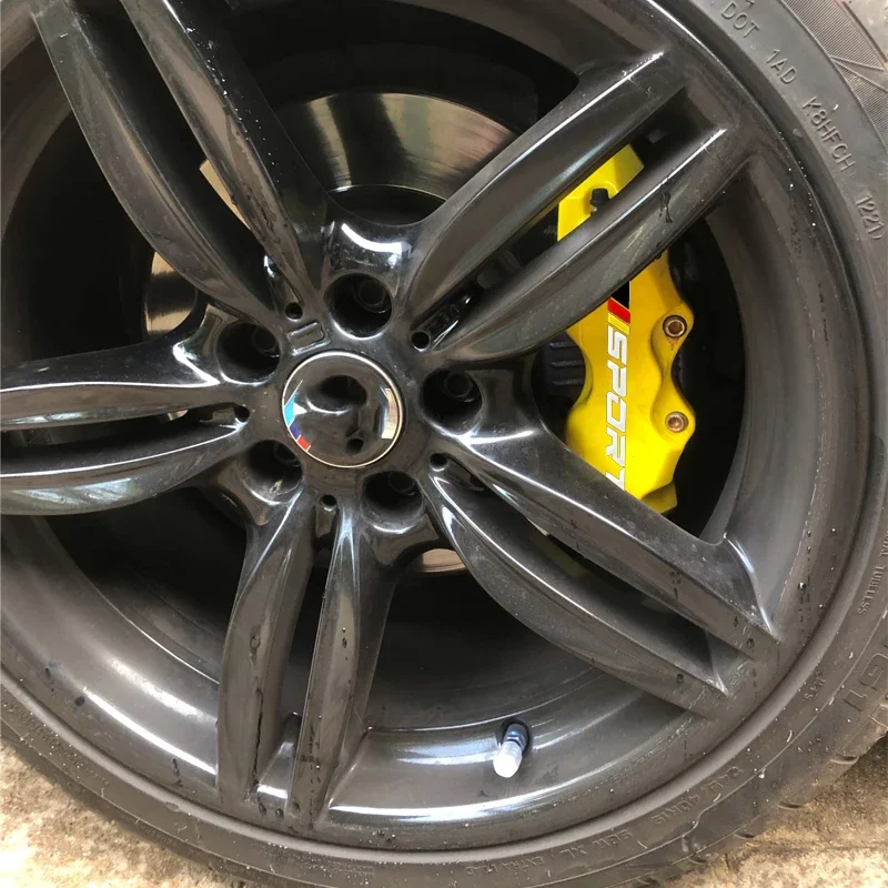 2 pcs ABS Plastic Disc Brake Caliper Cover With Sport Sticker Logo For Audi Mecerdes Benz BMW view 4