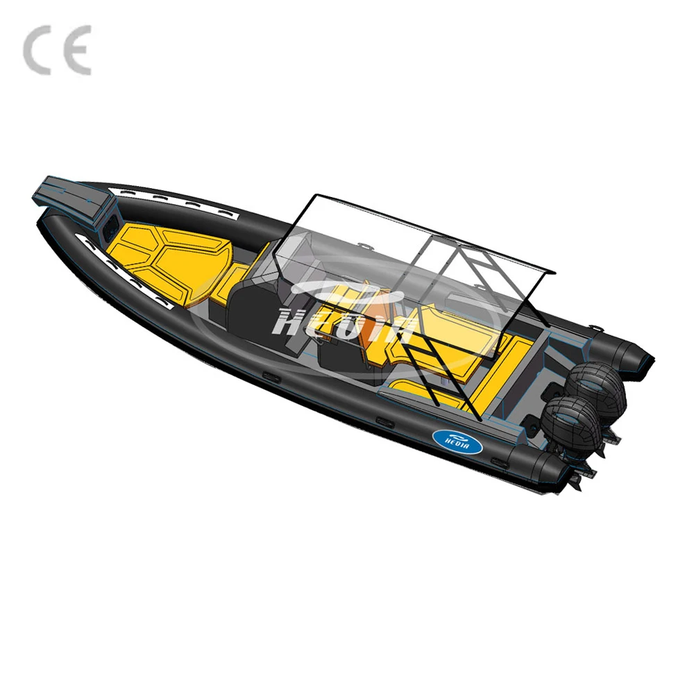 28ft rigid 860 960 patrol aluminium hull rib inflatable boat 860 with outboard motor