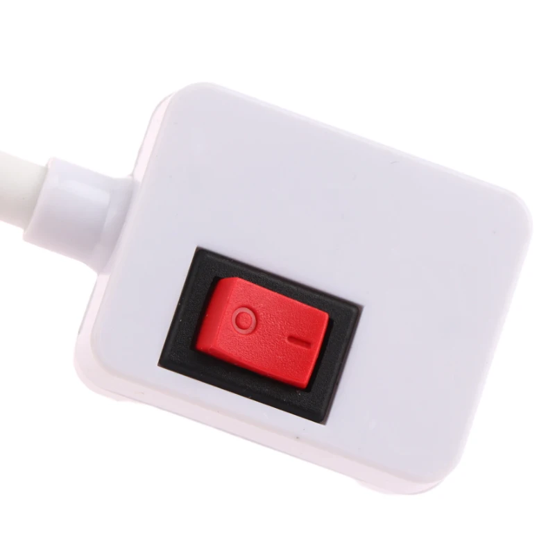 Ulife-Base de portalámparas E27 de acero inoxidable, adaptador de luz LED con interruptor de encendido/apagado, extensión Flexible