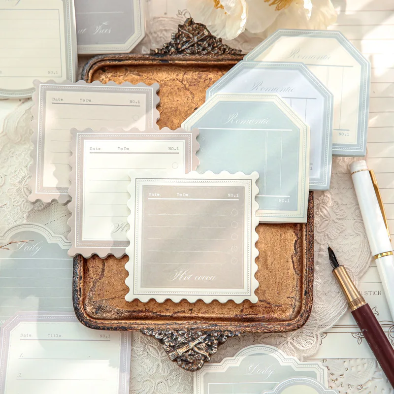 90 Sheets Simple Alien Memory Memo Pad for Scrapbooking DIY Decorative Material Collage Journaling