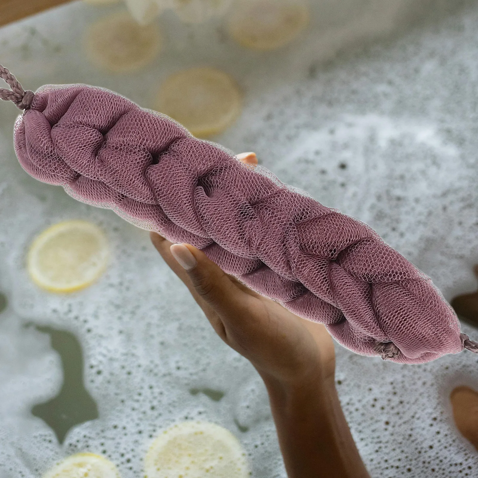 

3pcs Foaming Net Back Rub Strip Stretchable Body Wash Cloth Bath Ball Wipe Flower Exfoliator PE Foam Material Gentle Exfoliation