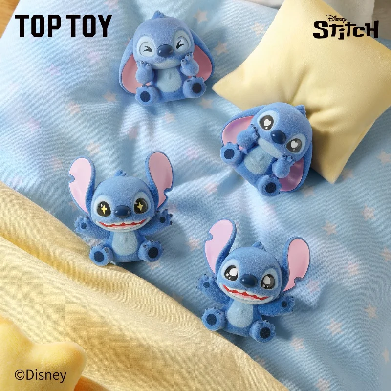 In Stock ใหม่ Toptoy Stitch Mini Fluffy Series อะนิเมะรูปกระเป๋าตาบอดน่ารักเครื่องประดับ Mystery กล่อง Flocking แนวโน้มของเล่น