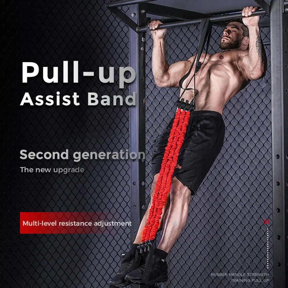 Pull-up Assist Band Elastic Chin Up Assistance Resistance Belt Bands Bar Gym Hanging Muscle Horizontal Arm Training Home Y9t8