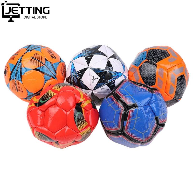 1 pelotas de fútbol tamaño 2 pelota PU + PVC pelotas de entrenamiento de fútbol fútbol Voetbal juego de deportes al aire libre entrenamiento práctica pelota 15cm
