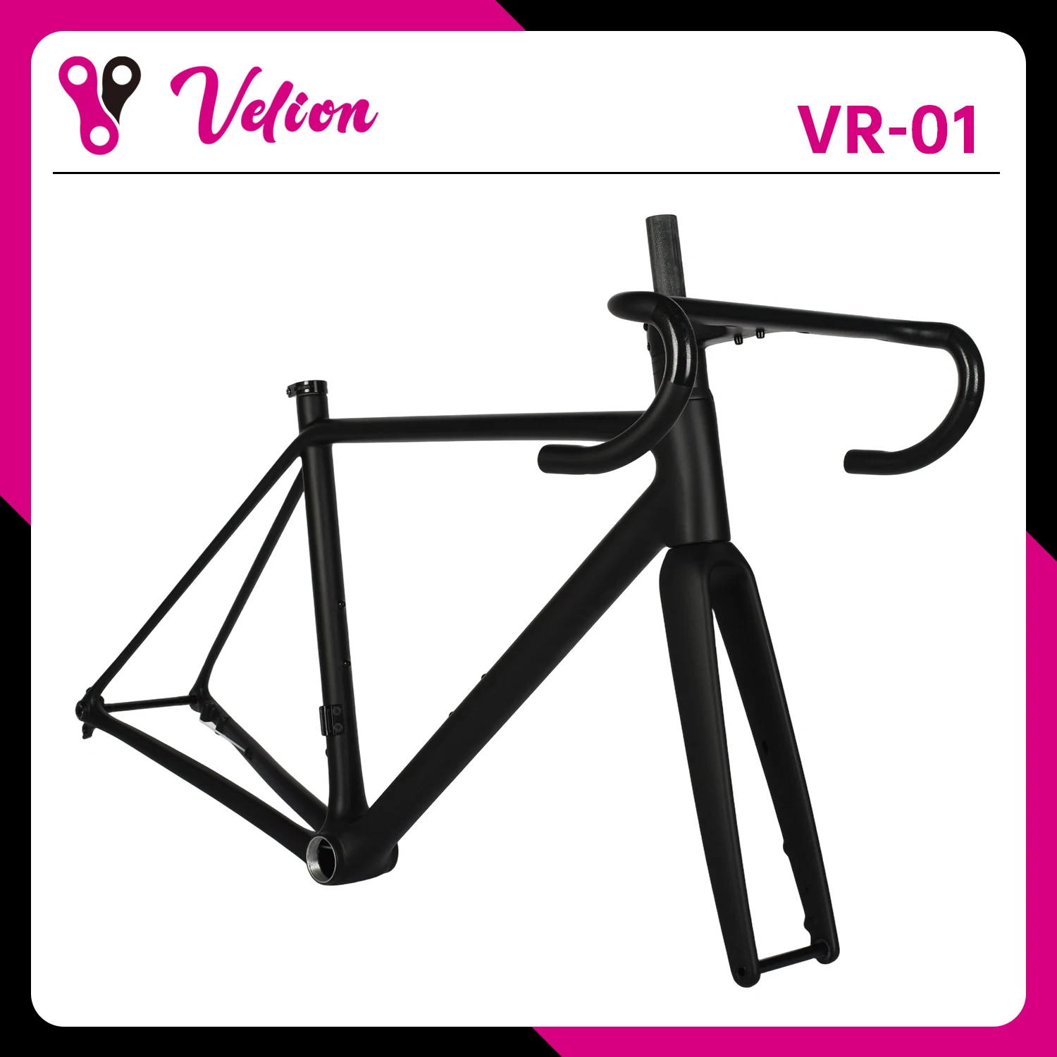 

VR01 T1000 Super Light Carbon Road Bike Frame Bicycle UDH Hanger 700*32C T47 Bottom Bracket Full Hidden Cable Road Bicycle Frame