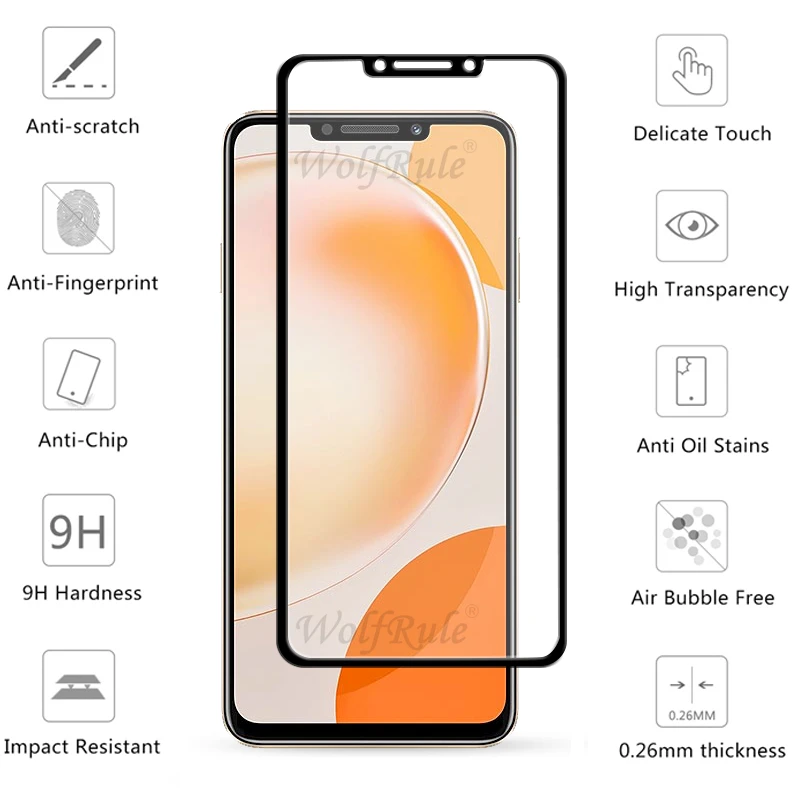 6-in-1 For Huawei Nova Y91 Glass For Huawei Nova Y91 Y 91 Tempered Glass Full Glue 9H Screen Protector Huawei Nova Y91 Len Glass