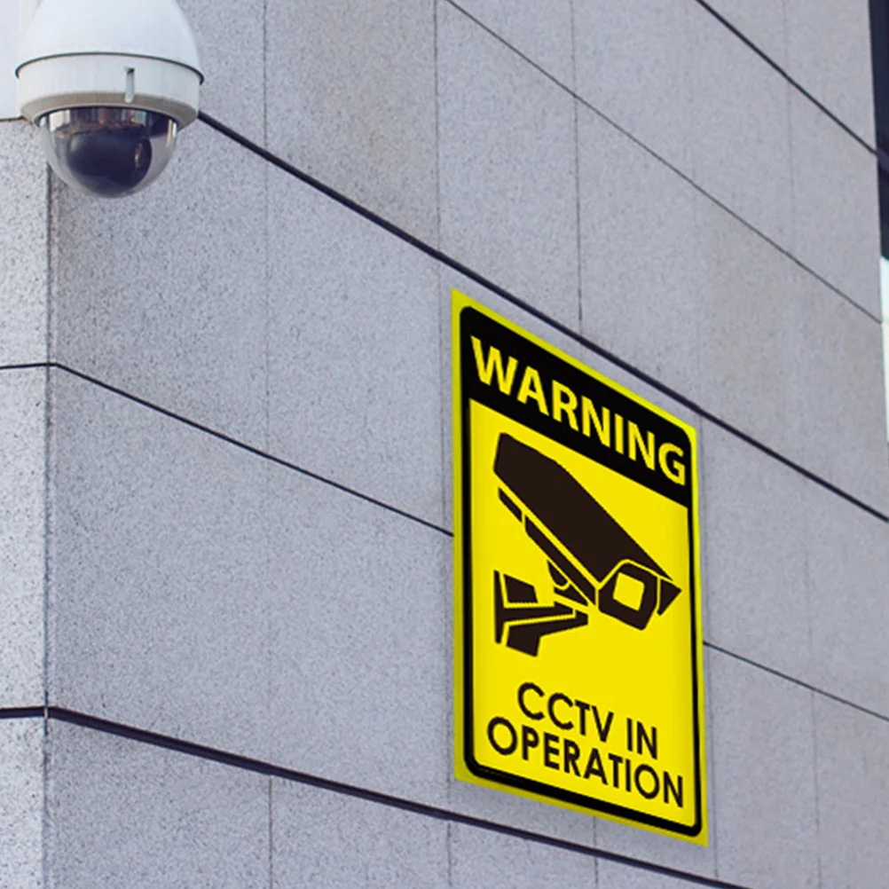 

Outdoor Acrylic Security Cctv Warning Sticker Monitoring Sign For Home Yard Anti-Theft Video Surveillance Sticker For