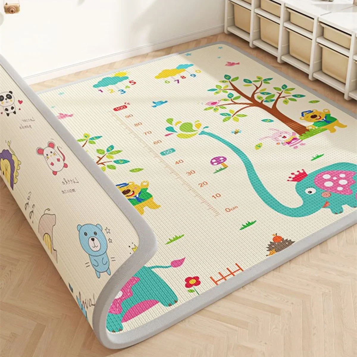 Large Size Baby Crawling Play Mats Thicken 1cm/0.5cm Folding Mat Carpet Play Mat for Children's Safety Rug Toy Gift Have Creases