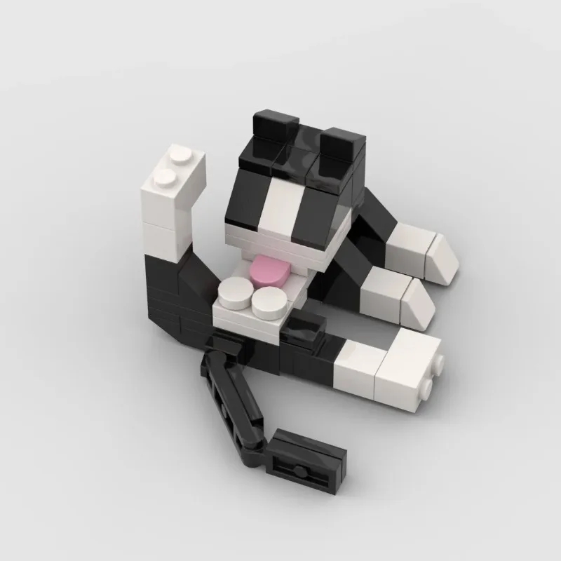 Lindo gato de juguete de bloques de construcción serie Animal 62 Uds ladrillos MOC DIY bloques de construcción juguetes educativos para niños regalo de cumpleaños
