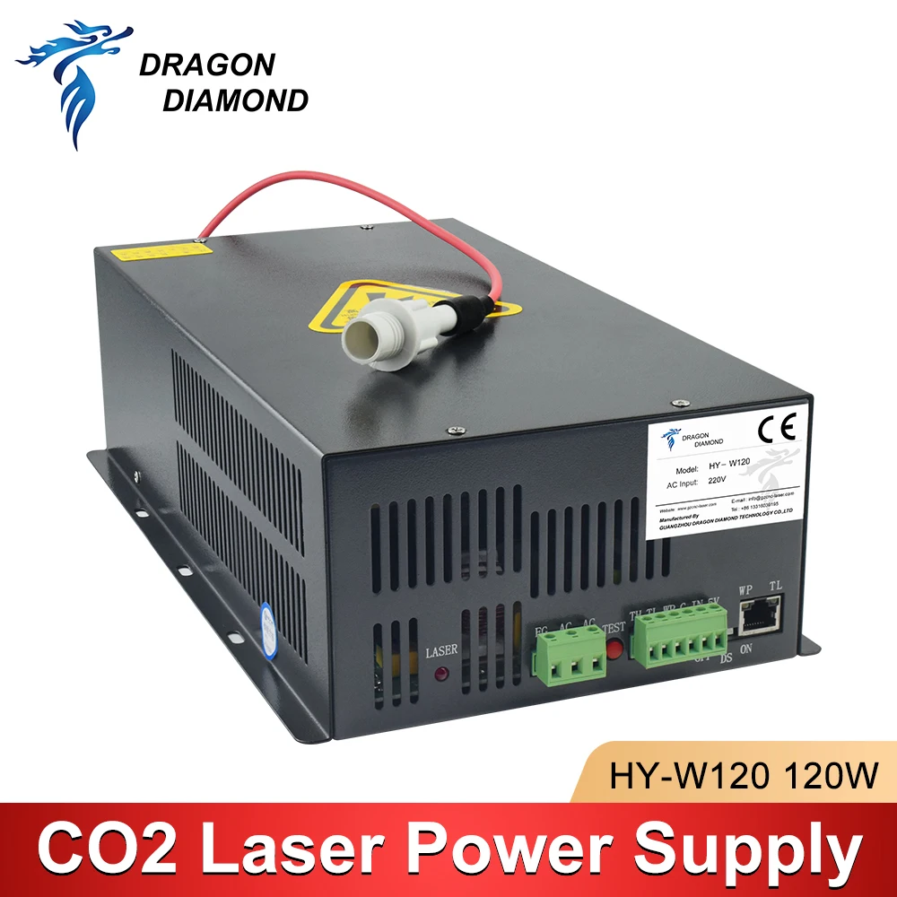 100-120W Co2 Laser Power Supply 110V/220V For CO2 Laser Tube Engraving and Cutting Machine HY-W120